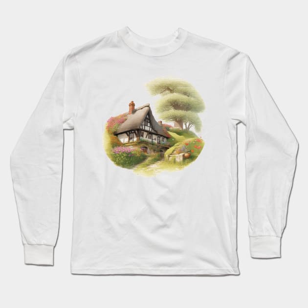 Country house in a hillside Long Sleeve T-Shirt by JnS Merch Store